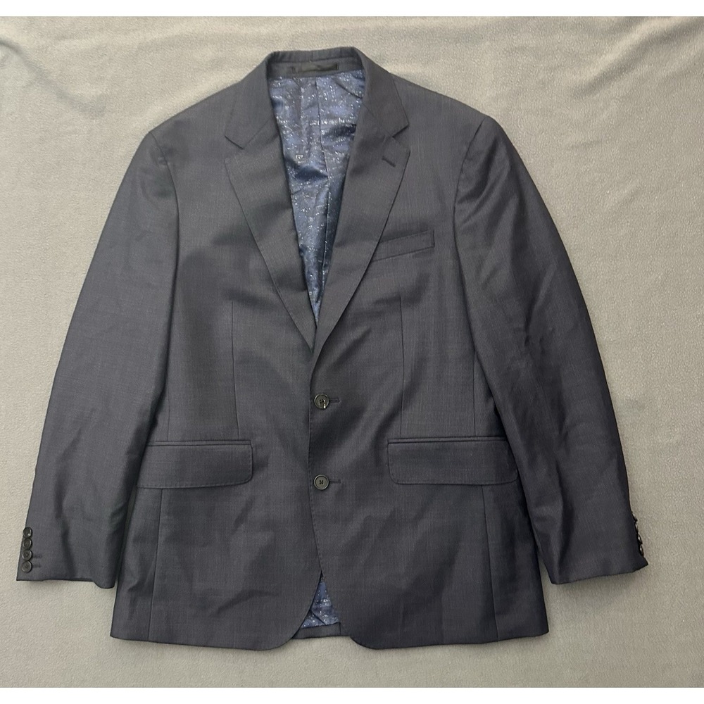 Ermenegildo Zegna Traveller Wool Suit Jacket Blazer Blue Slim Fit 39R T.M.Lewin